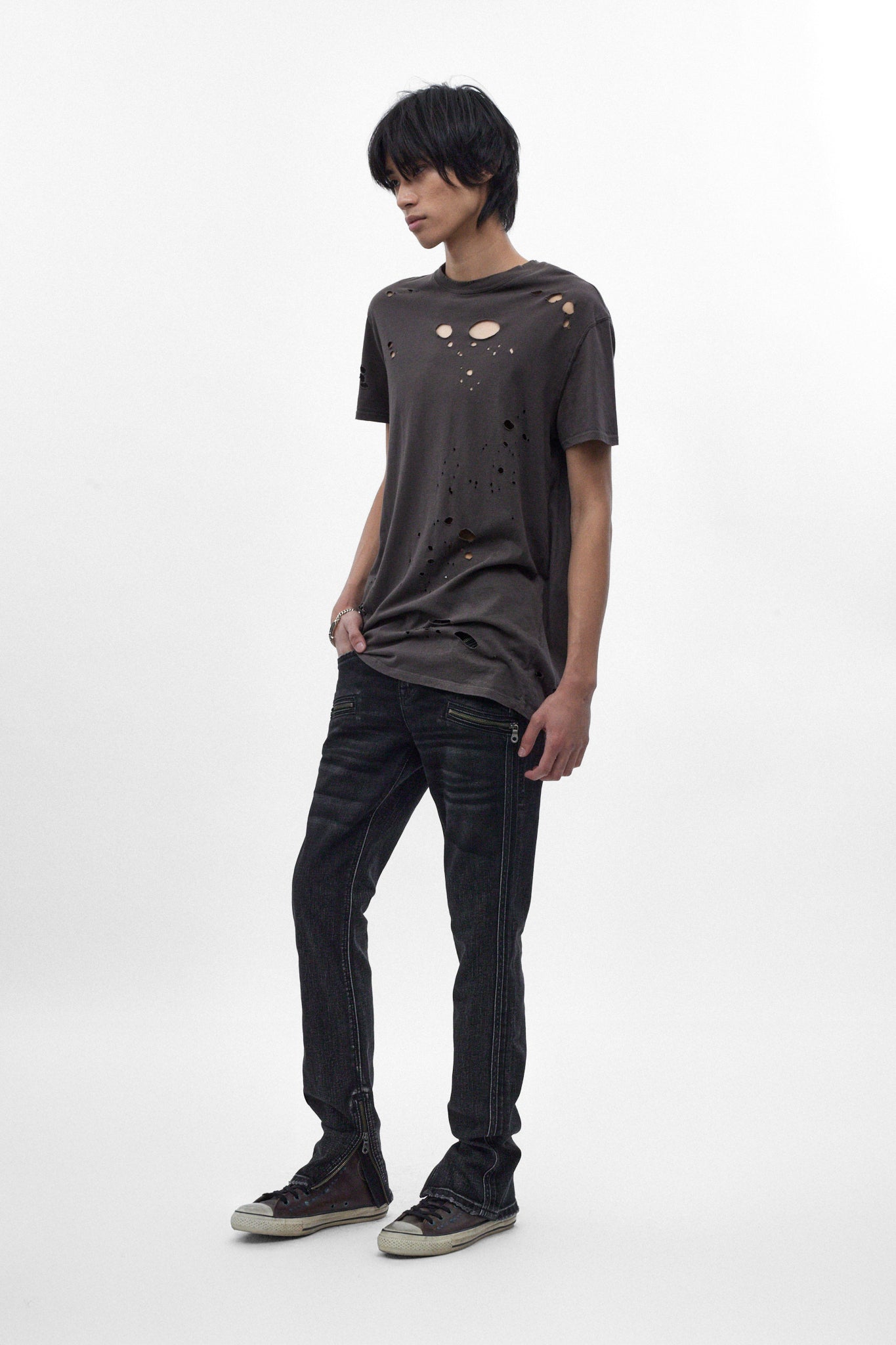 Charlie Slim Jeans in Black Wash - Rock Revival®