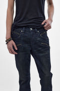 Charlie Slim Jeans in Dark Blue - Rock Revival®