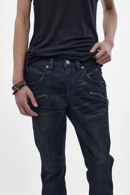 Charlie Slim Jeans in Dark Blue - Rock Revival®