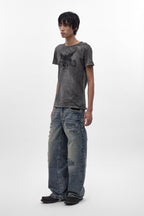 Colossus Jeans, By Jaded London in Medium Blue (M) - Rock Revival®