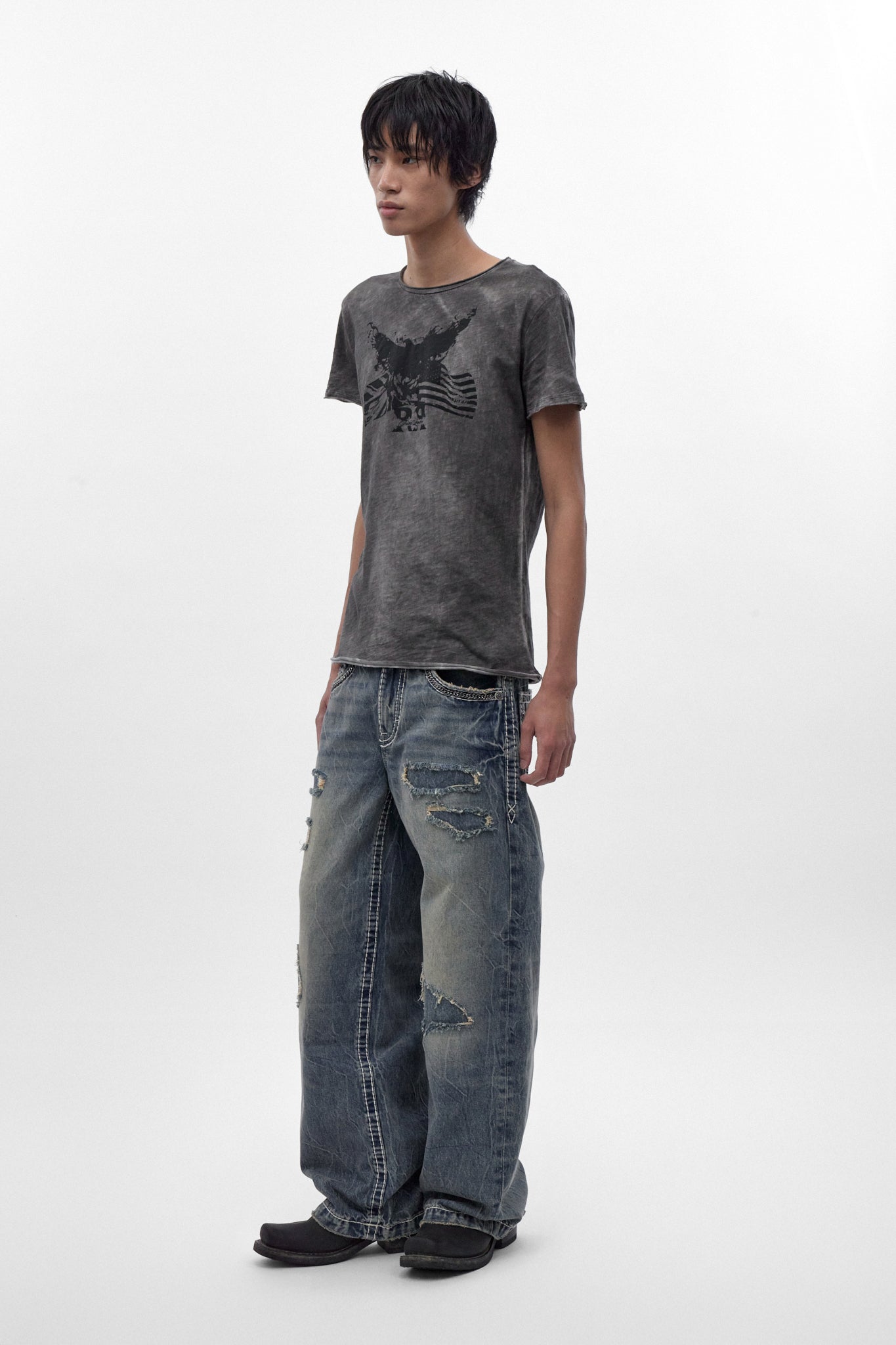 Colossus Jeans, By Jaded London in Medium Blue (M) - Rock Revival®