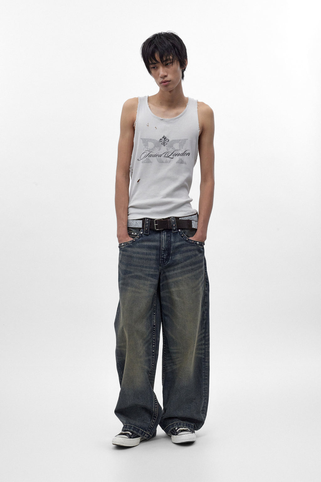 Colossus jeans, By Jaded London in Dark Blue (M) - Rock Revival®