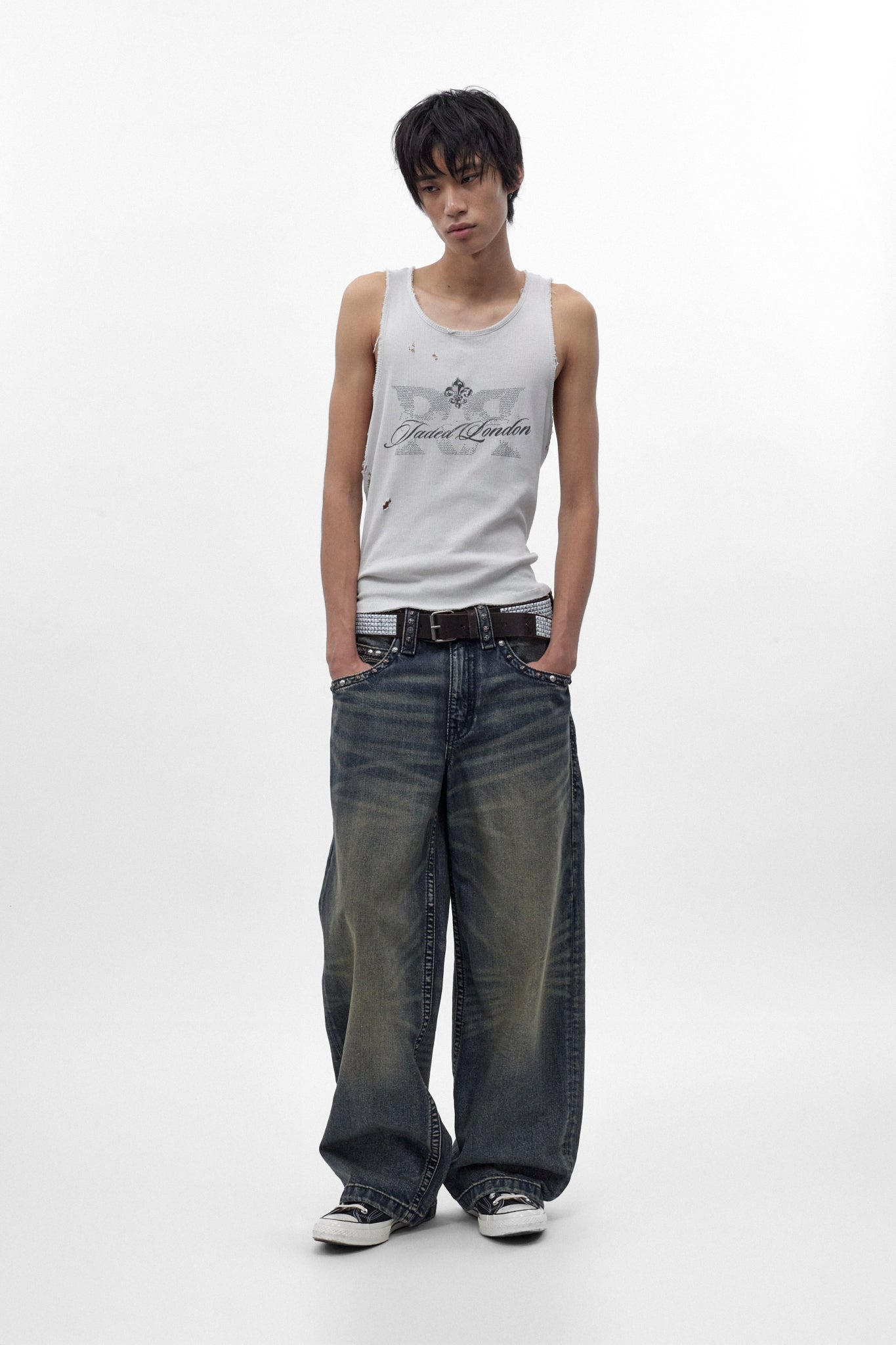 Colossus jeans, By Jaded London in Dark Blue (M) - Rock Revival®