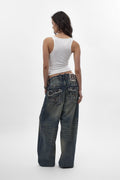 Colossus jeans, By Jaded London in Dark Blue (W) - Rock Revival®