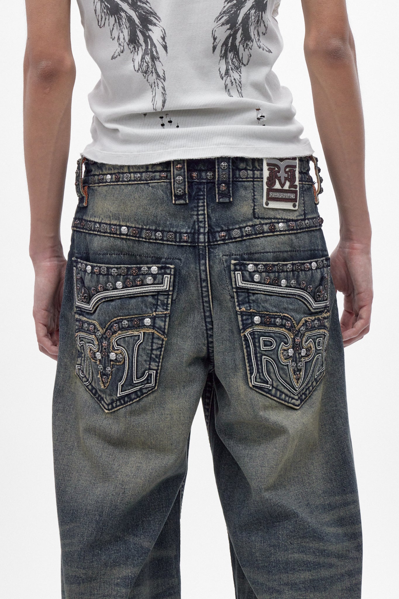 Colossus jeans, By Jaded London in Dark Blue (M) - Rock Revival®
