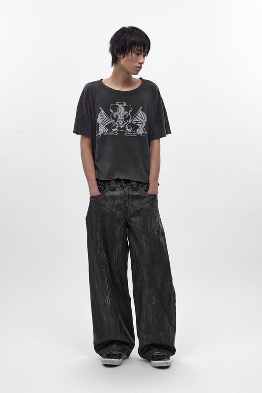 Colossus jeans, By Jaded London in Black Coating(M) - Rock Revival®
