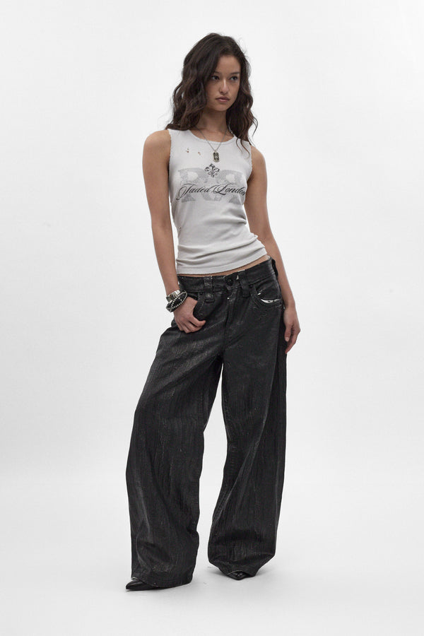 Colossus jeans, By Jaded London in Black Coating (W)