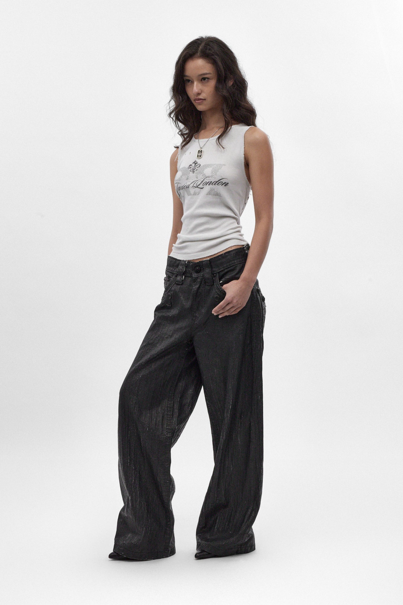 Colossus jeans, By Jaded London in Black Coating - Rock Revival®