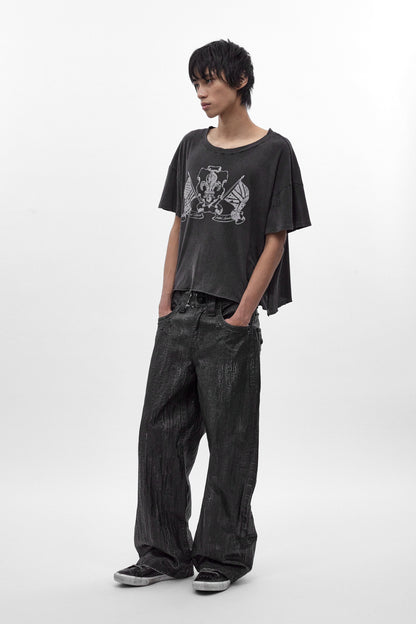 Colossus jeans, By Jaded London in Black Coating(M) - Rock Revival®