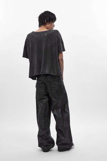 Colossus jeans, By Jaded London in Black Coating(M) - Rock Revival®