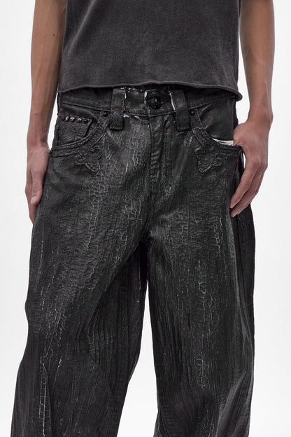 Colossus jeans, By Jaded London in Black Coating(M) - Rock Revival®