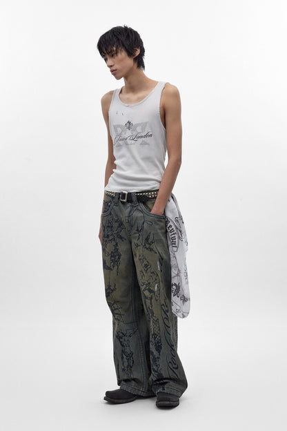 Rock Revival by Jaded London Colossus Jeans in Vintage Blue (M) - Rock Revival®