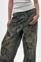 Rock Revival by Jaded London Colossus Jeans in Vintage Blue (W) - Rock Revival®