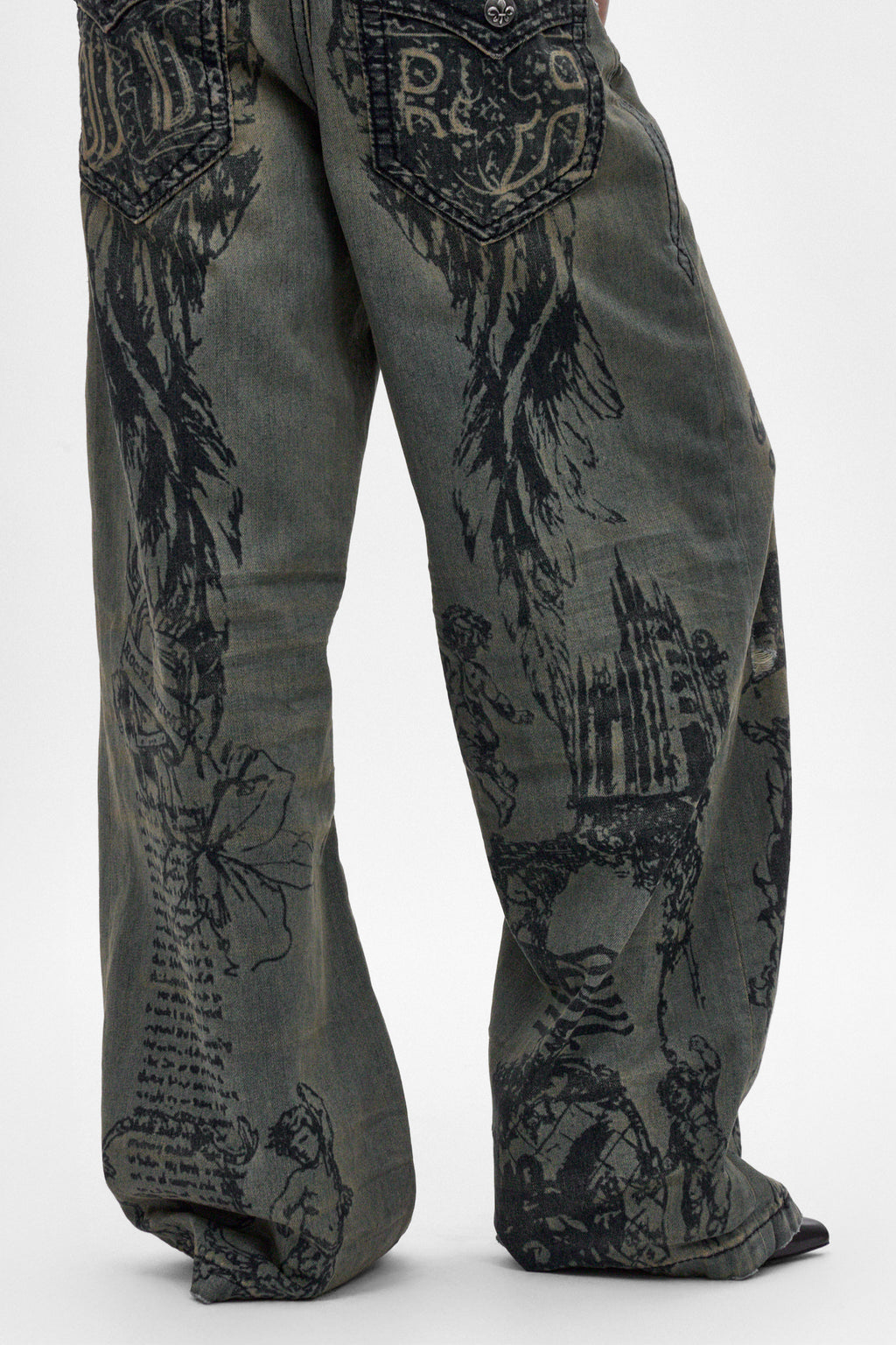 Rock Revival by Jaded London Colossus Jeans in Vintage Blue (W) - Rock Revival®