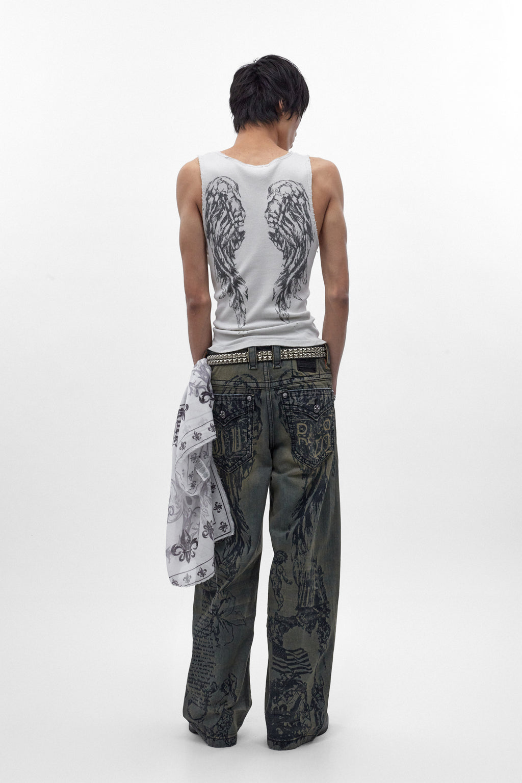 Rock Revival by Jaded London Colossus Jeans in Vintage Blue (M) - Rock Revival®