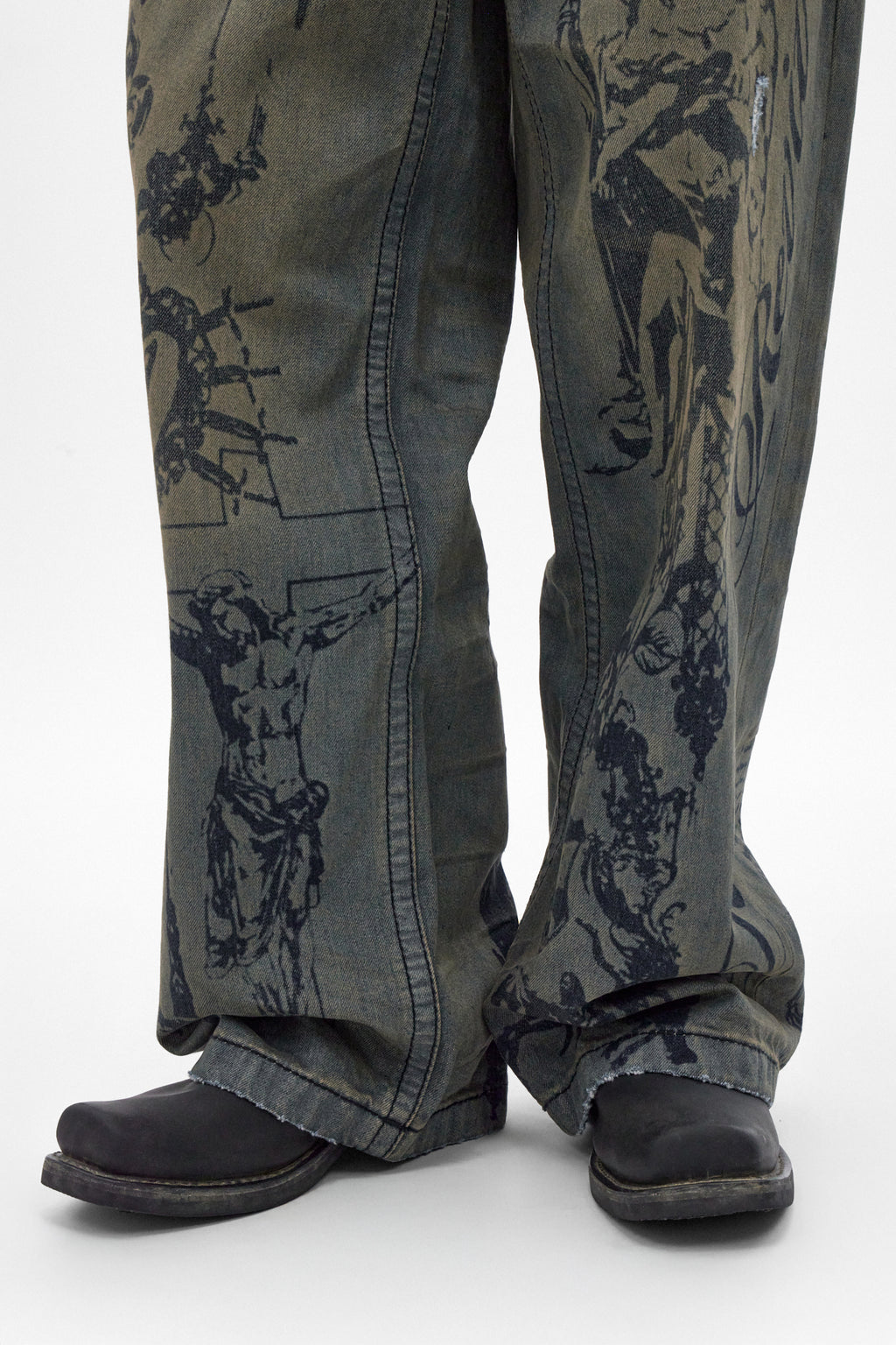 Rock Revival by Jaded London Colossus Jeans in Vintage Blue (M) - Rock Revival®