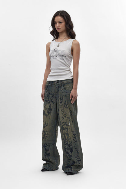 Rock Revival by Jaded London Colossus Jeans in Vintage Blue (W) - Rock Revival®