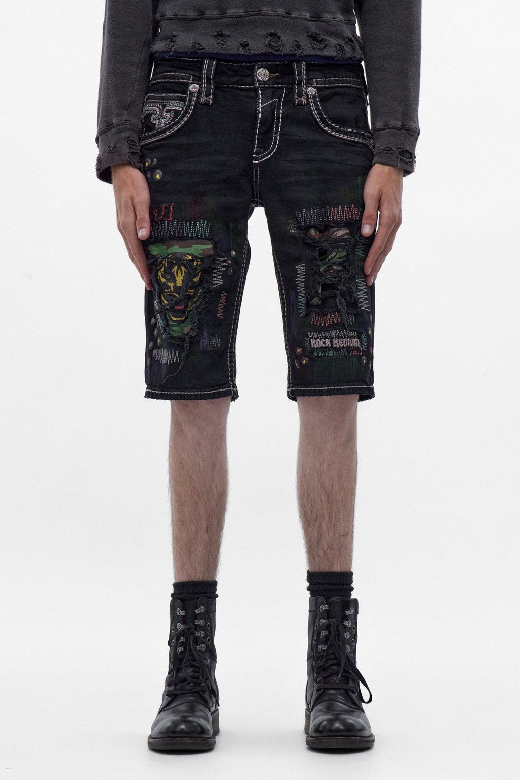 Pantalones cortos de mezclilla Deen en color negro lavado (Se necesitan imágenes)