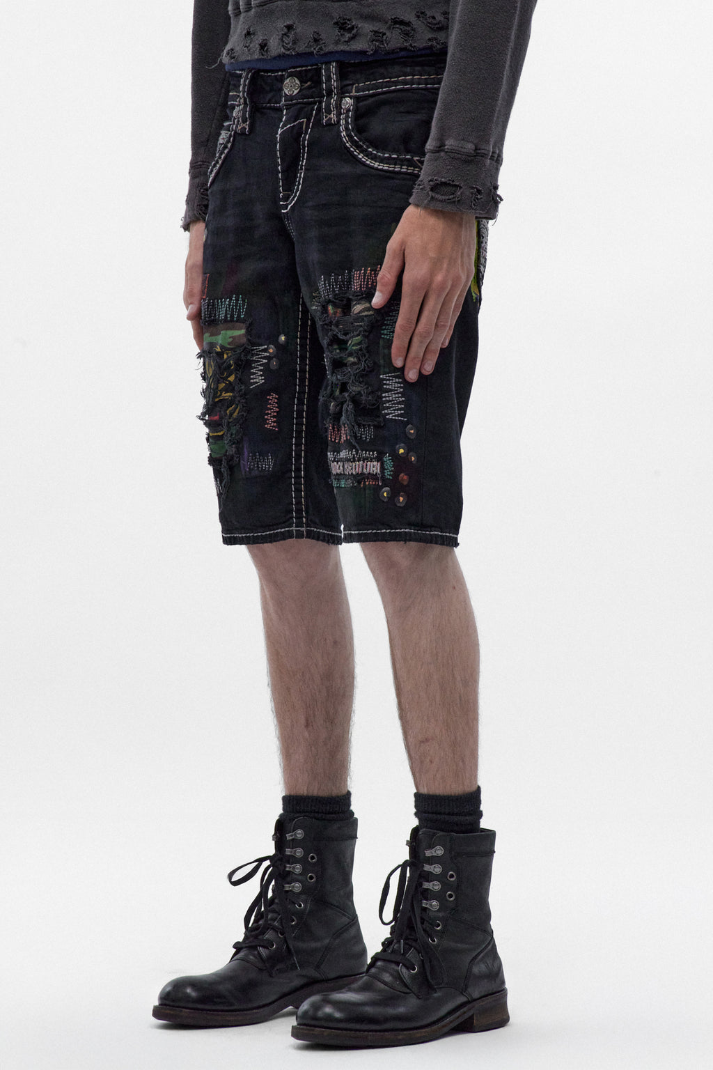 Pantalones cortos de mezclilla Deen en color negro lavado (Se necesitan imágenes)