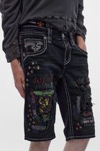 Pantalones cortos de mezclilla Deen en color negro lavado (Se necesitan imágenes)
