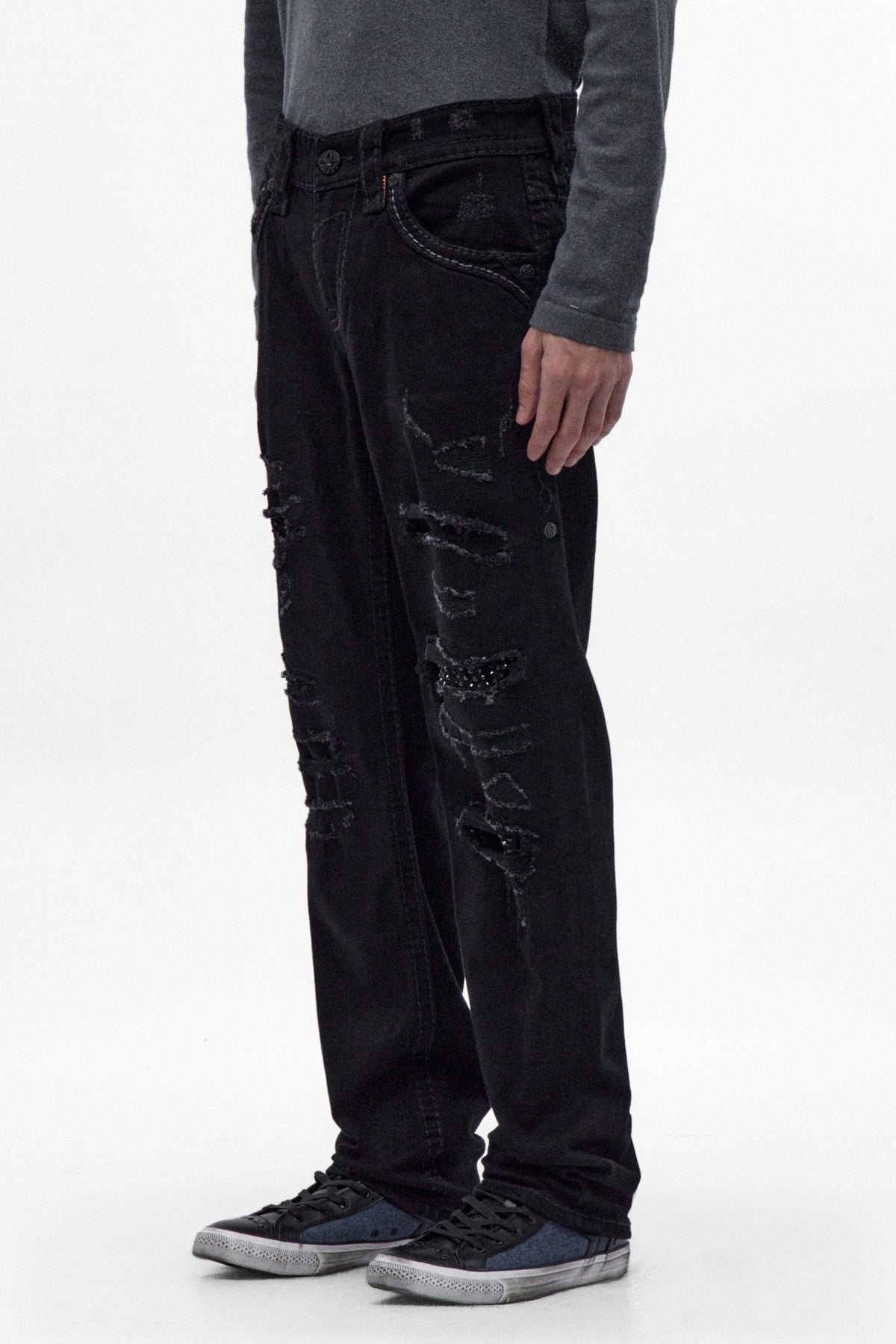 Destan Straight Jeans in Black