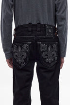 Destan Straight Jeans in Black