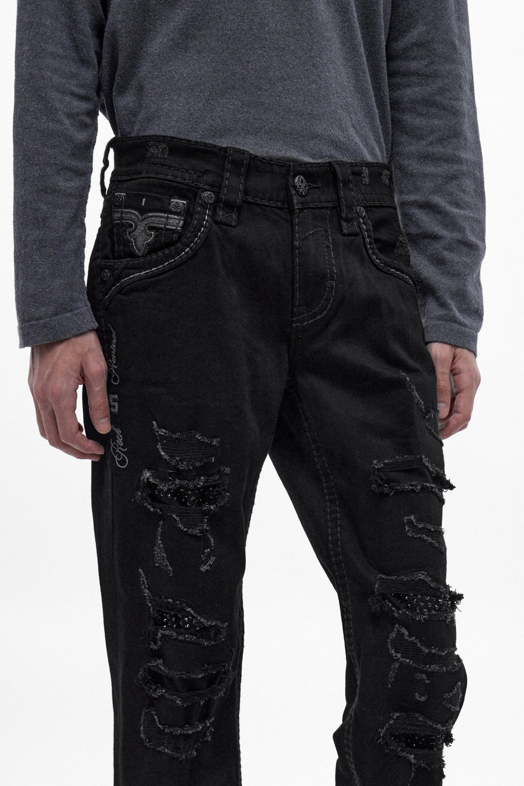 Destan Straight Jeans in Black
