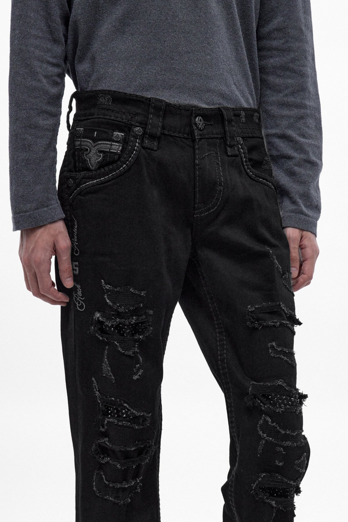Destan Straight Jeans in Black