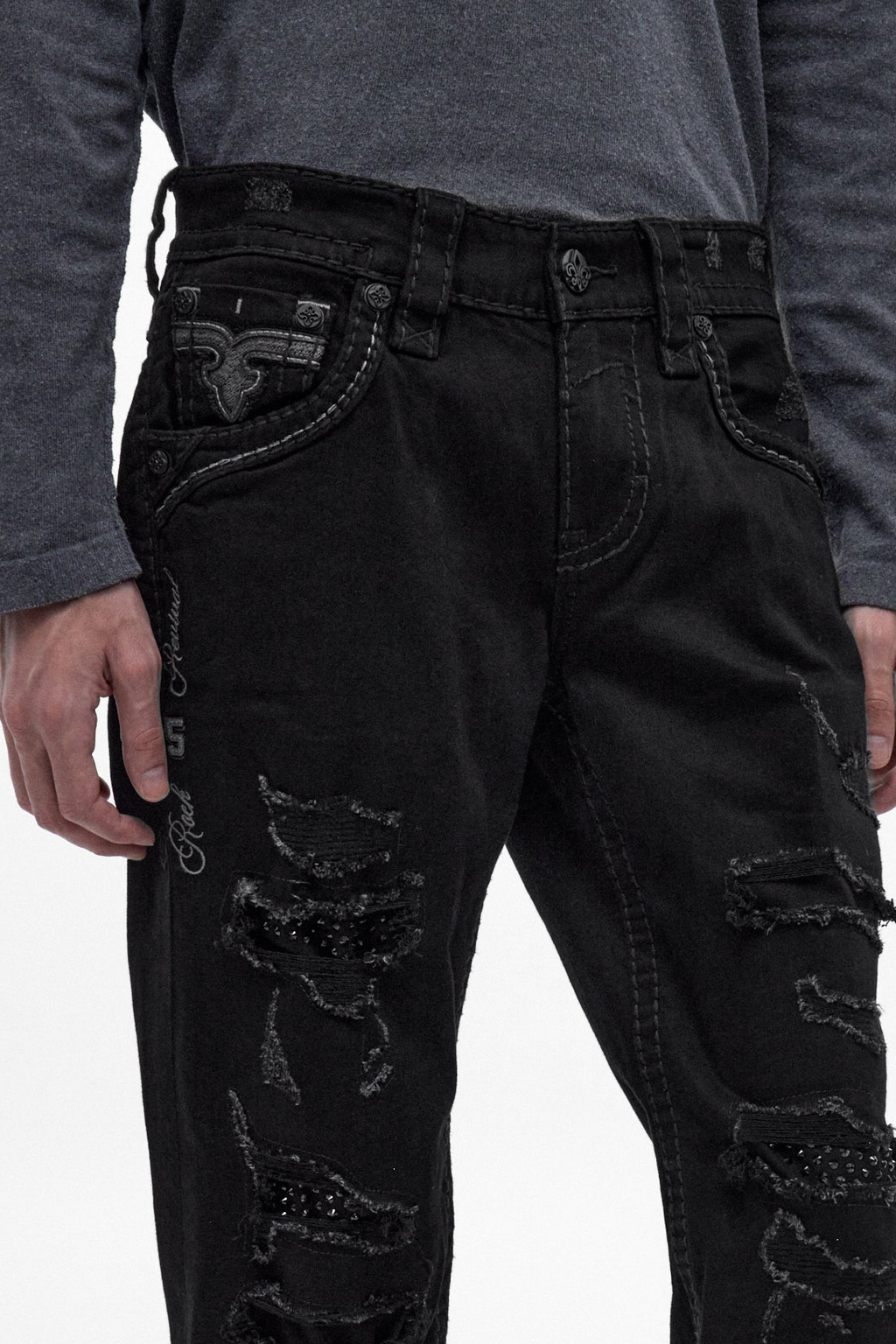 Destan Straight Jeans in Black