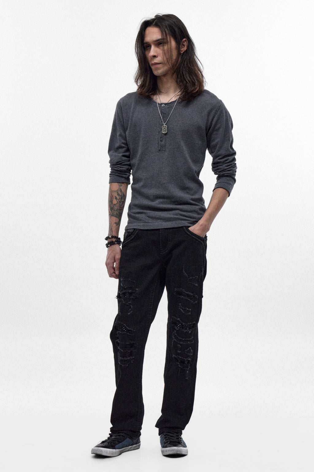 Destan Straight Jeans in Black
