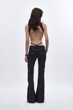 Drift Flare Jeans, by Jaded London In Black Coated - Rock Revival®