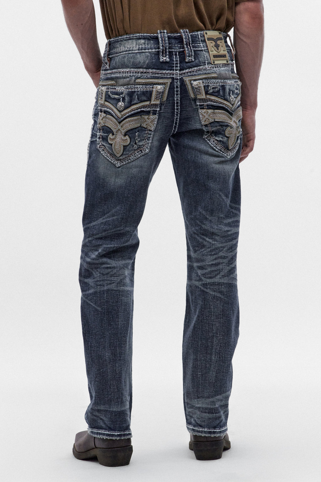 Vaqueros Bootcut Eggplant en Azul Medio