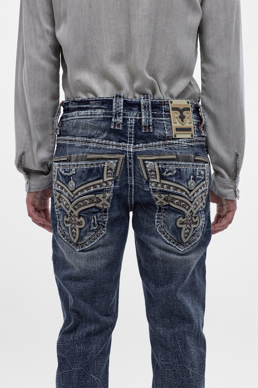 Eggplant Straight Jeans in Medium Blue