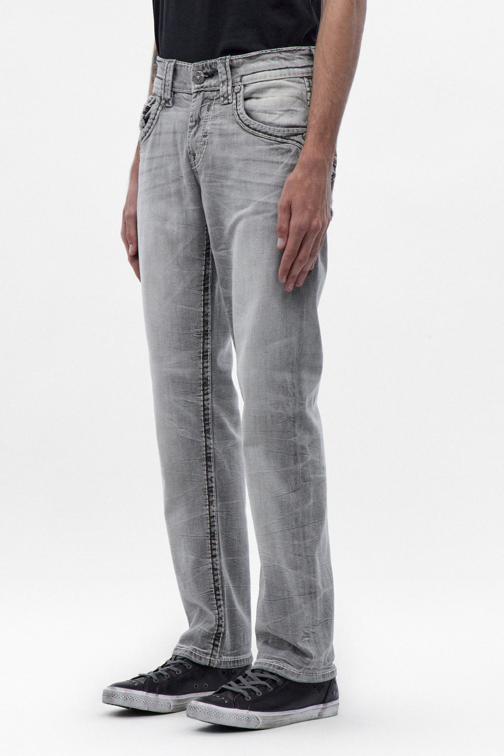 Eisen Straight Jeans in Light Gray