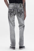 Eisen Straight Jeans in Light Gray