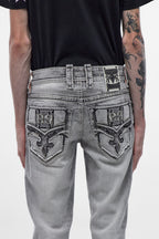 Eisen Straight Jeans in Light Gray