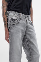 Eisen Straight Jeans in Light Gray