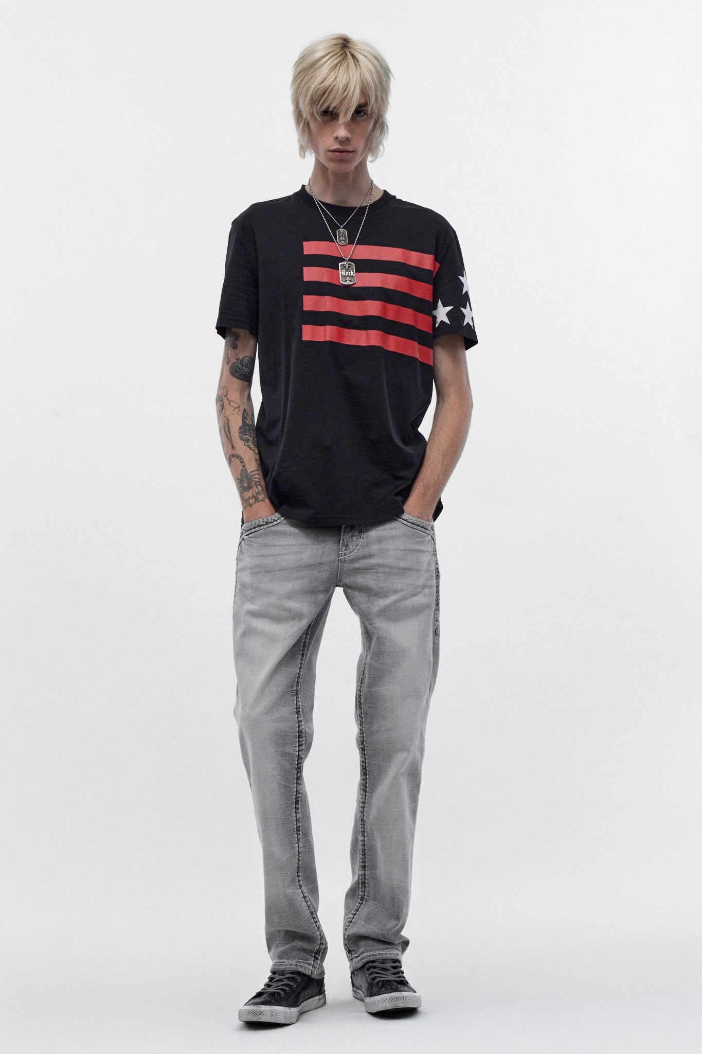 Eisen Straight Jeans in Light Gray