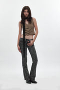 Elaina Low-Rise Bootcut in Acid Black - Rock Revival®