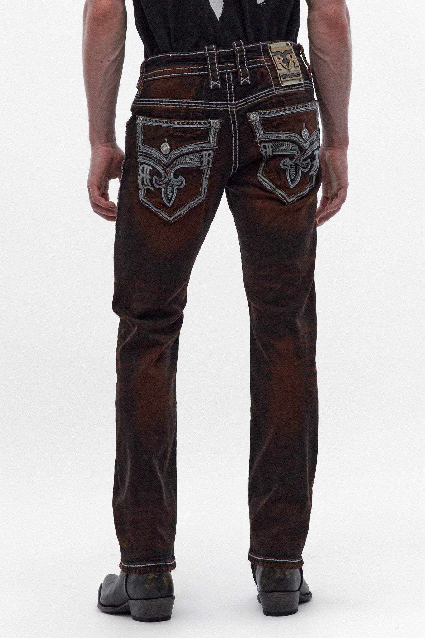 Ermias Straight Jeans in Dark Brown