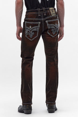 Ermias Straight Jeans in Dark Brown – Rock Revival®