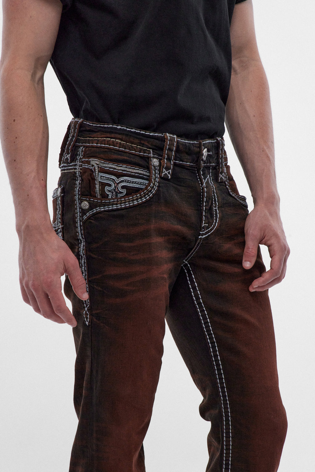 Ermias Straight Jeans in Dark Brown