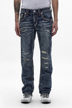 Eydan Straight Jeans in Medium Blue
