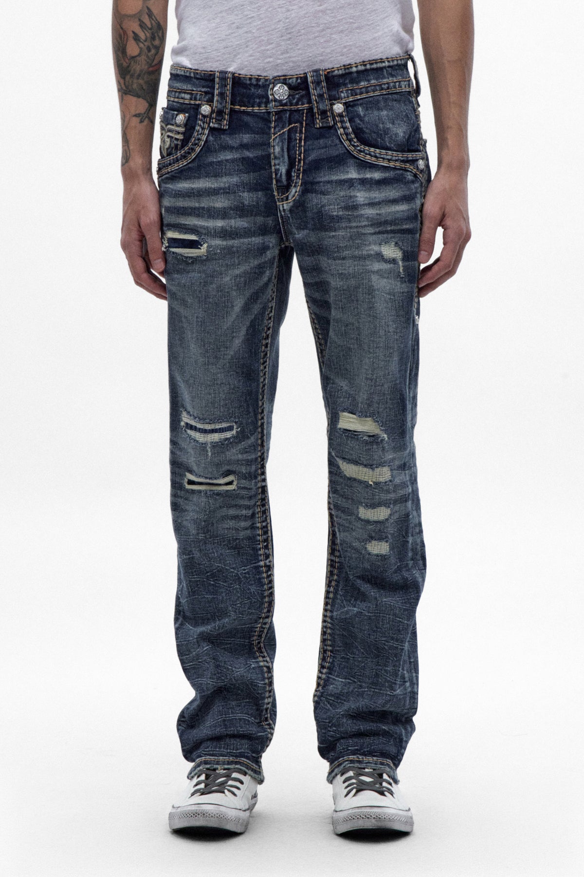 Eydan Straight Jeans in Medium Blue