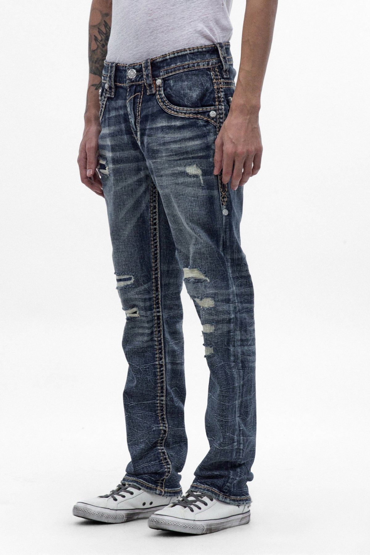 Eydan Straight Jeans in Medium Blue