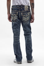 Eydan Straight Jeans in Medium Blue