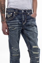 Eydan Straight Jeans in Medium Blue