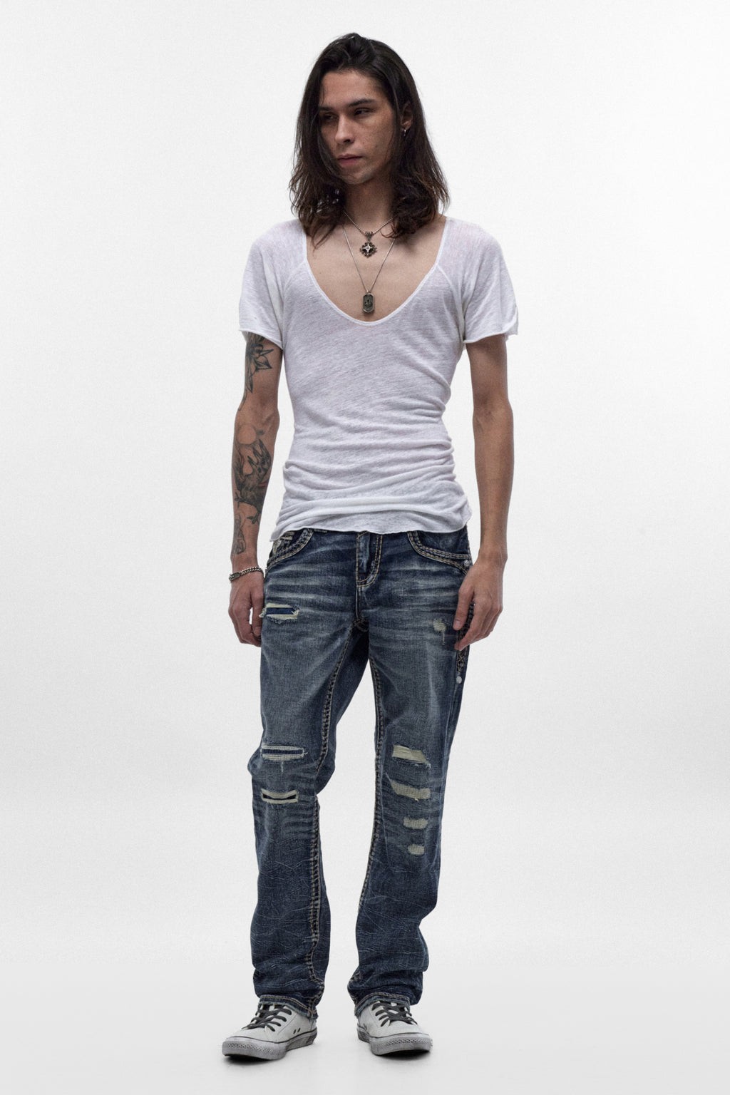 Eydan Straight Jeans in Medium Blue