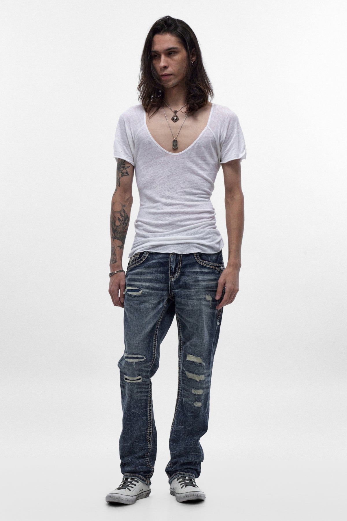 Eydan Straight Jeans in Medium Blue