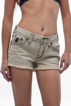 Fenni Denim Shorts in Light Beige